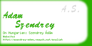 adam szendrey business card